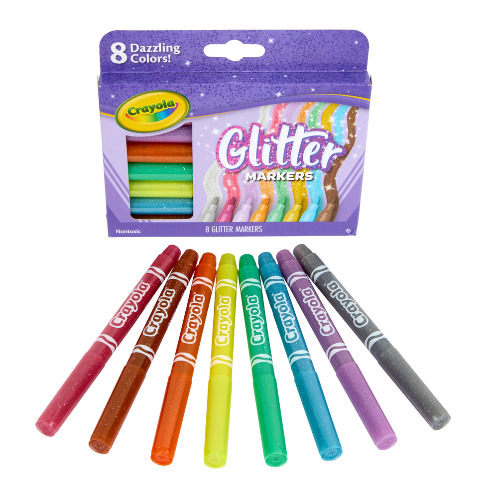 Crayola 8 Ct Glitter Markers