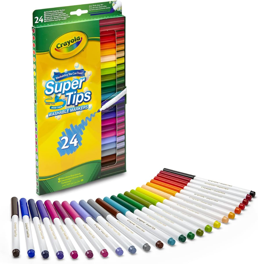 Crayola 24Ct Supertips Washable Markers