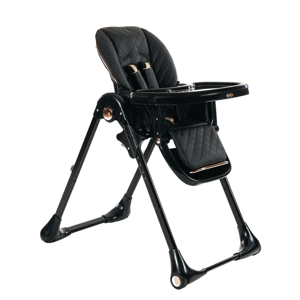 Bambino Lumina High Chair - Black & Rose Gold 