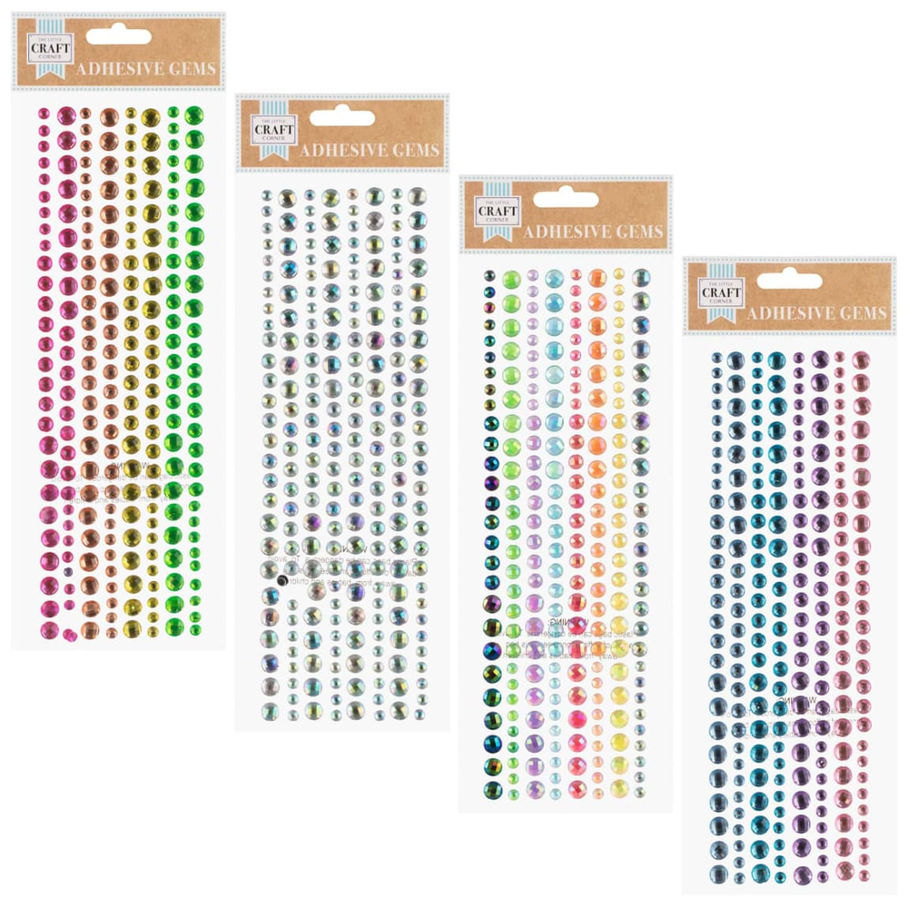 Hobby World Adhesive Gems Sticker Set Assorted