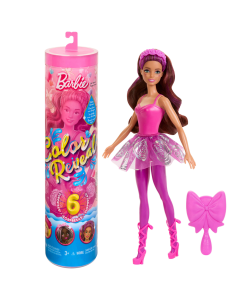  Barbie Color Reveal Doll & Accessories, Ballerina Series, 6 Unboxing Surprises Include Color Change, Inspired by Balletcore (Styles May Vary)