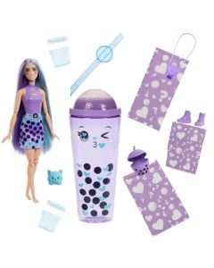 Barbie Pop Reveal Bubble Tea Series Doll & Accessories with Fashion Doll & Pet, 8 Surprises Include Colour Change, Cup with Storage (Styles May Vary)